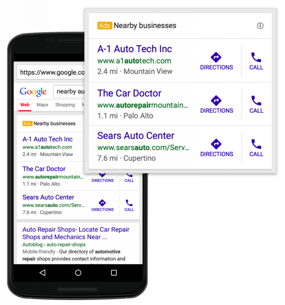 google adwords local extensions