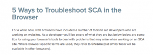 troubleshoot-sca