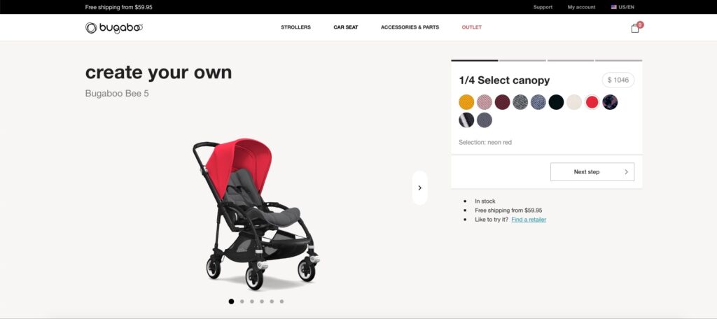 product-configurator-tavanoteam-tavano-suitecommerce-ecommerce-weapon-bugaboo